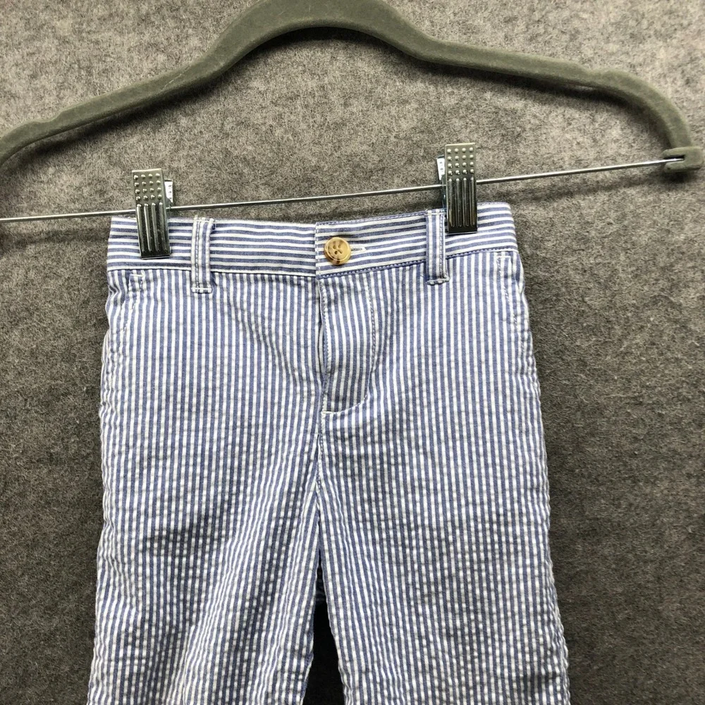 Ralph Lauren Baby Boys 18M Seersucker Dress Pants‎ Blue White Striped Trouser